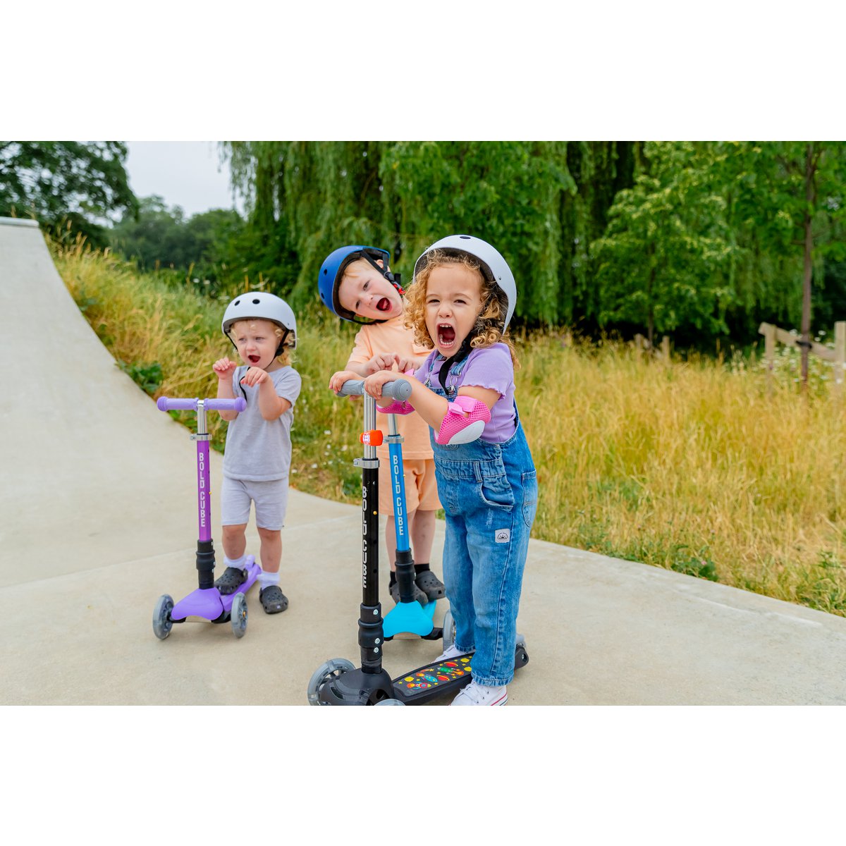 BOLDCUBE Kinderstep met 3 wielen - Rocket Zwart - voor jongens & meisjes van 2 - 8 jaar