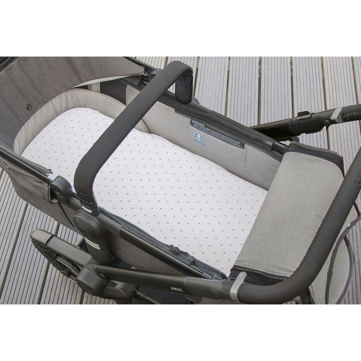 Hoeslakens voor wiegen, bijzetbedden en kinderwagens in twinpack, jersey, wit - Smart Simple