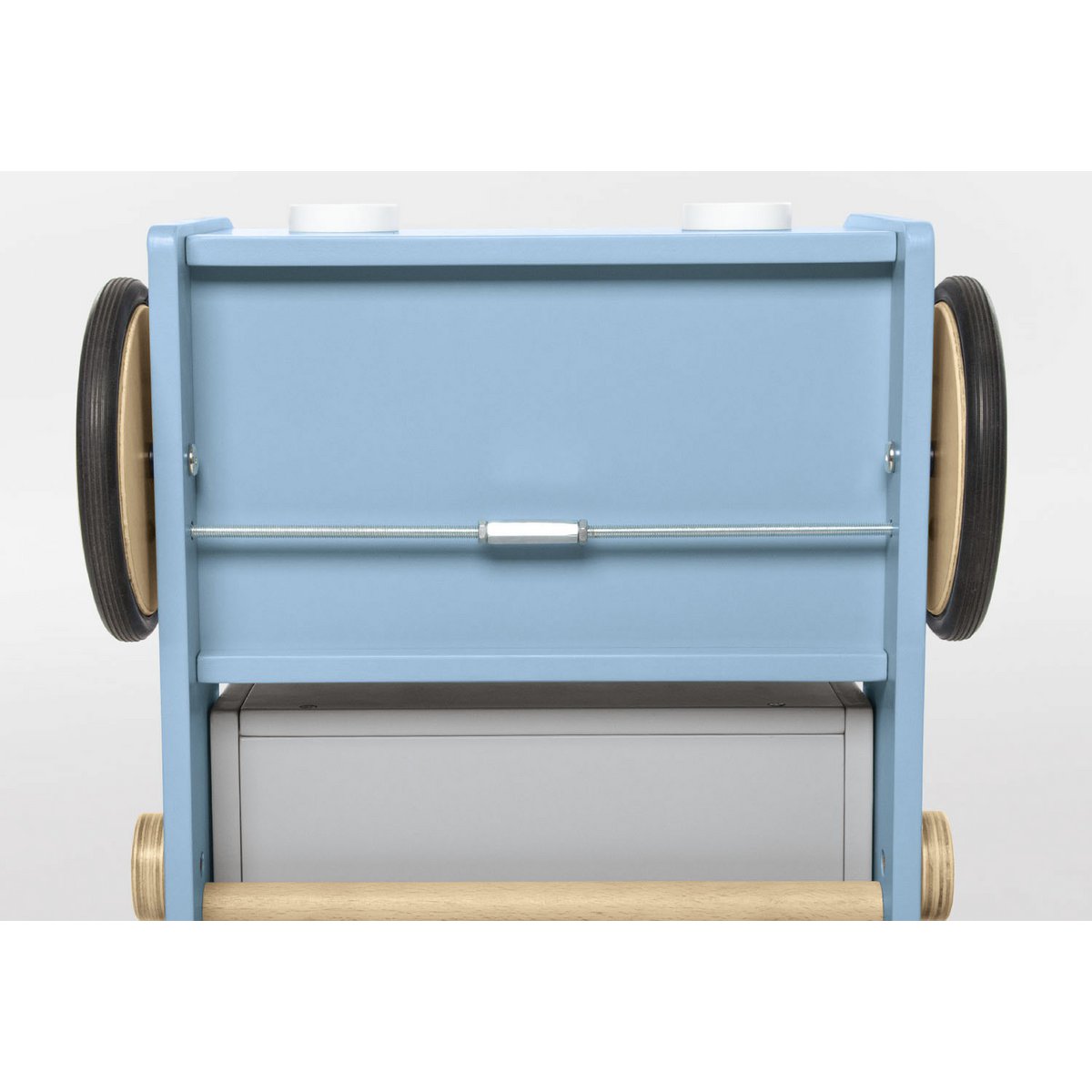 Leren loopwagen 'Kipplaster Fred', blauw - Smart Simple