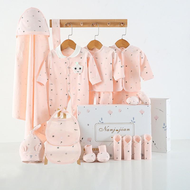 Babykleding Cadeauset – 100% Katoen, Voor Pasgeborenen (16 t/m 24 - delig) - Smart Simple