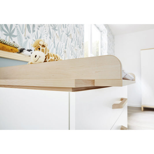 Kwekerij 'Light' breed groot 3 delen: ledikant, brede commode, grote kledingkast - Smart Simple