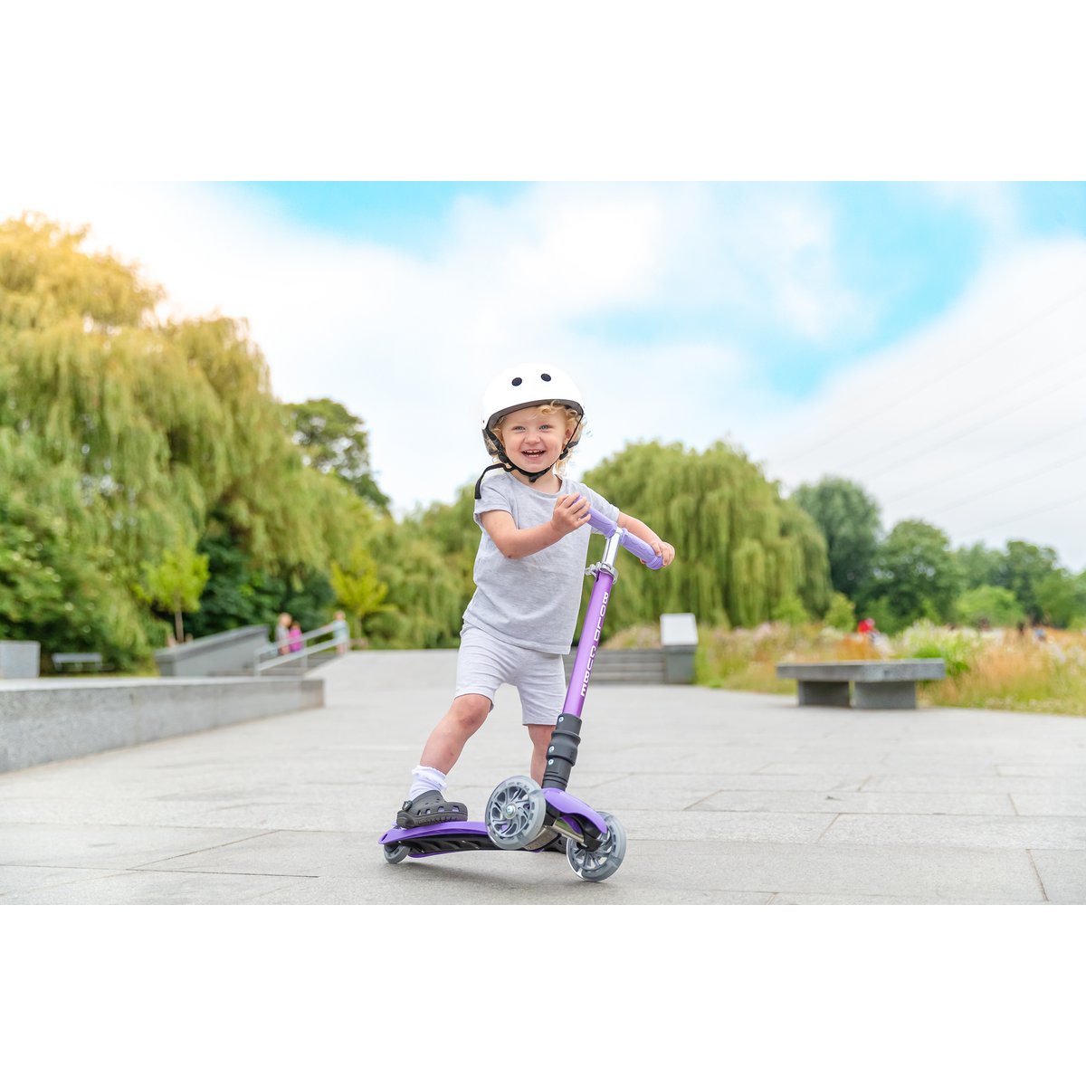 BOLDCUBE Kinderstep met 3 wielen - Eenhoorn Paars - voor jongens & meisjes van 2 - 8 jaar