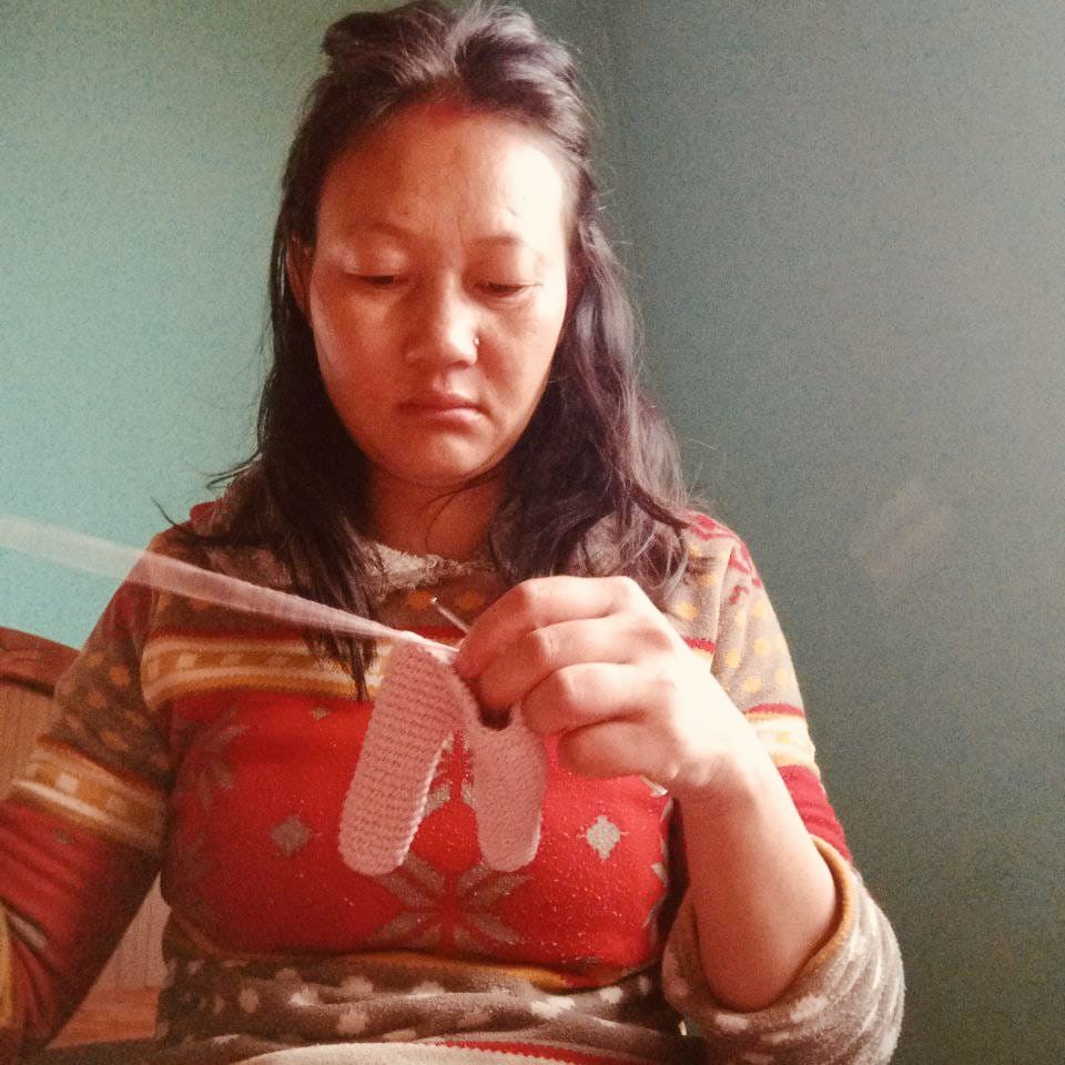 Luna-Leena beer Sam knuffel babyroze - biologisch katoen - handgehaakt in Nepal - Smart Simple-