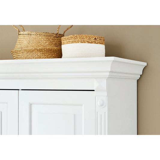 Kwekerij 'Emilia' breed, incl. wandplank 4 delen: ledikant, brede commode, 2 - deurs kledingkast, wandplank - Smart Simple