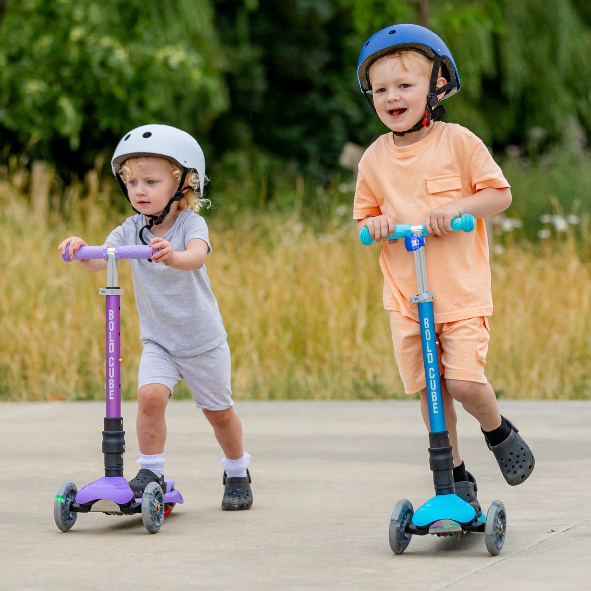 BOLDCUBE Kinderstep met 3 wielen - Eenhoorn Paars - voor jongens & meisjes van 2 - 8 jaar