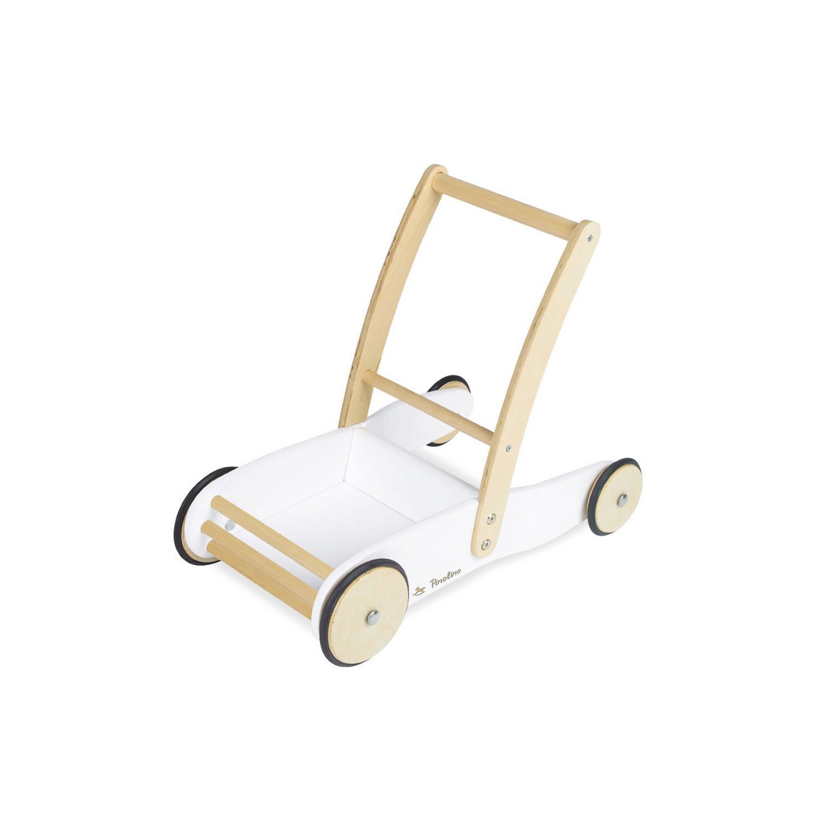 Leren loopwagen 'Uli', wit - Smart Simple