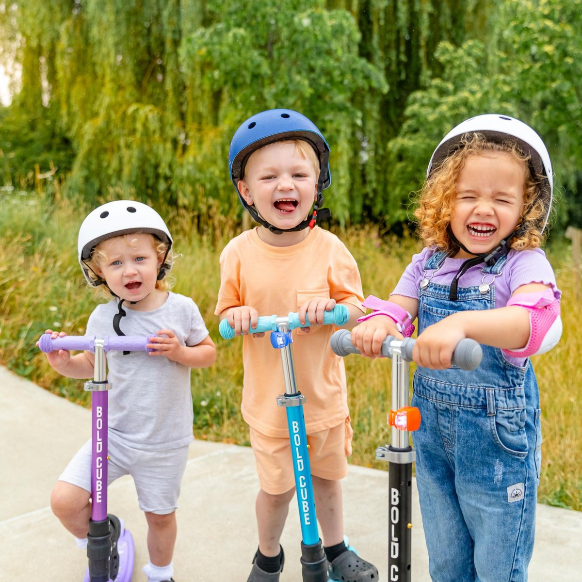 BOLDCUBE Kinderstep met 3 wielen - Rocket Zwart - voor jongens & meisjes van 2 - 8 jaar