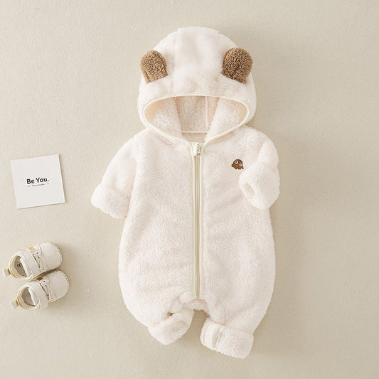 Baby Winter Romper – Dubbelzijdig Fluweel & Gewatteerd voor Warmte - Smart Simple