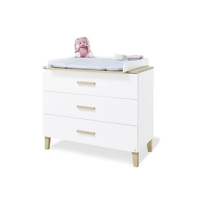 Kwekerij 'Lumi' breed groot 3 delen: ledikant, brede commode, grote kledingkast - Smart Simple