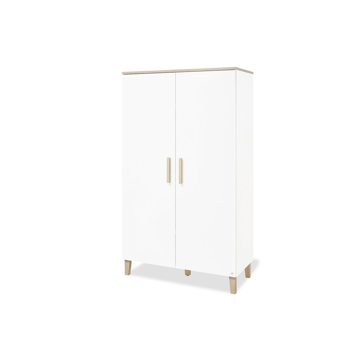 Kwekerij 'Lumi' breed 3 delen: ledikant, brede commode, 2 - deurs kledingkast - Smart Simple
