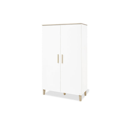 Kwekerij 'Lumi' breed 3 delen: ledikant, brede commode, 2 - deurs kledingkast - Smart Simple