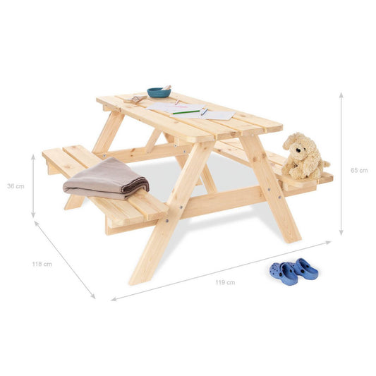 Kinderpicknickbank 'Nicki für 4 Maxi' naturel - Smart Simple