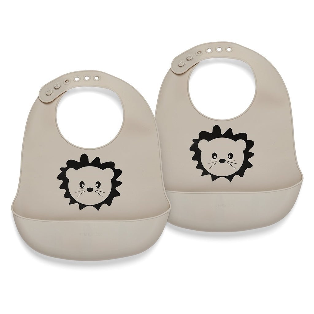 Alfie siliconen korte slabbetje 2 - pack met print - Smart Simple