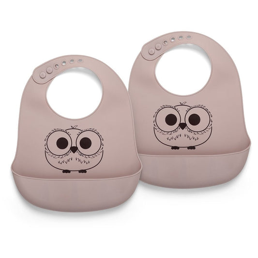 Alfie siliconen korte slabbetje 2 - pack met print - Smart Simple