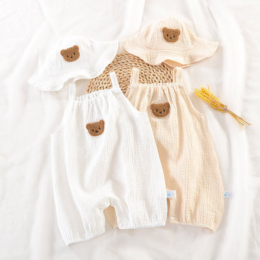 Zomer Baby Jumpsuit – Mouwloos Kruippakje voor Jongens & Meisjes