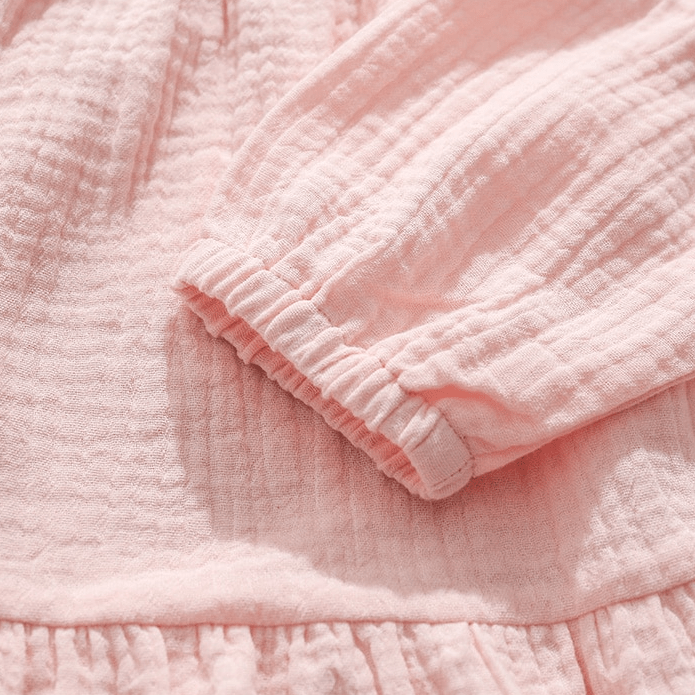 Annie & Charles® biologische mousseline jurk met ruches - Smart Simple