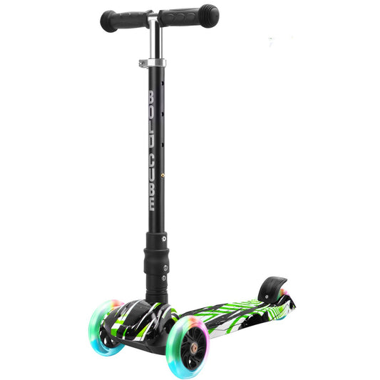 BOLDCUBE Kinderstep met 3 wielen  - Swift Green - voor jongens & meisjes van 5 - 10  jaar