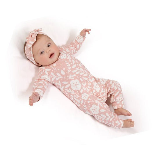 Roze Droom Romper – Comfortabele babypyjama met lange mouwen