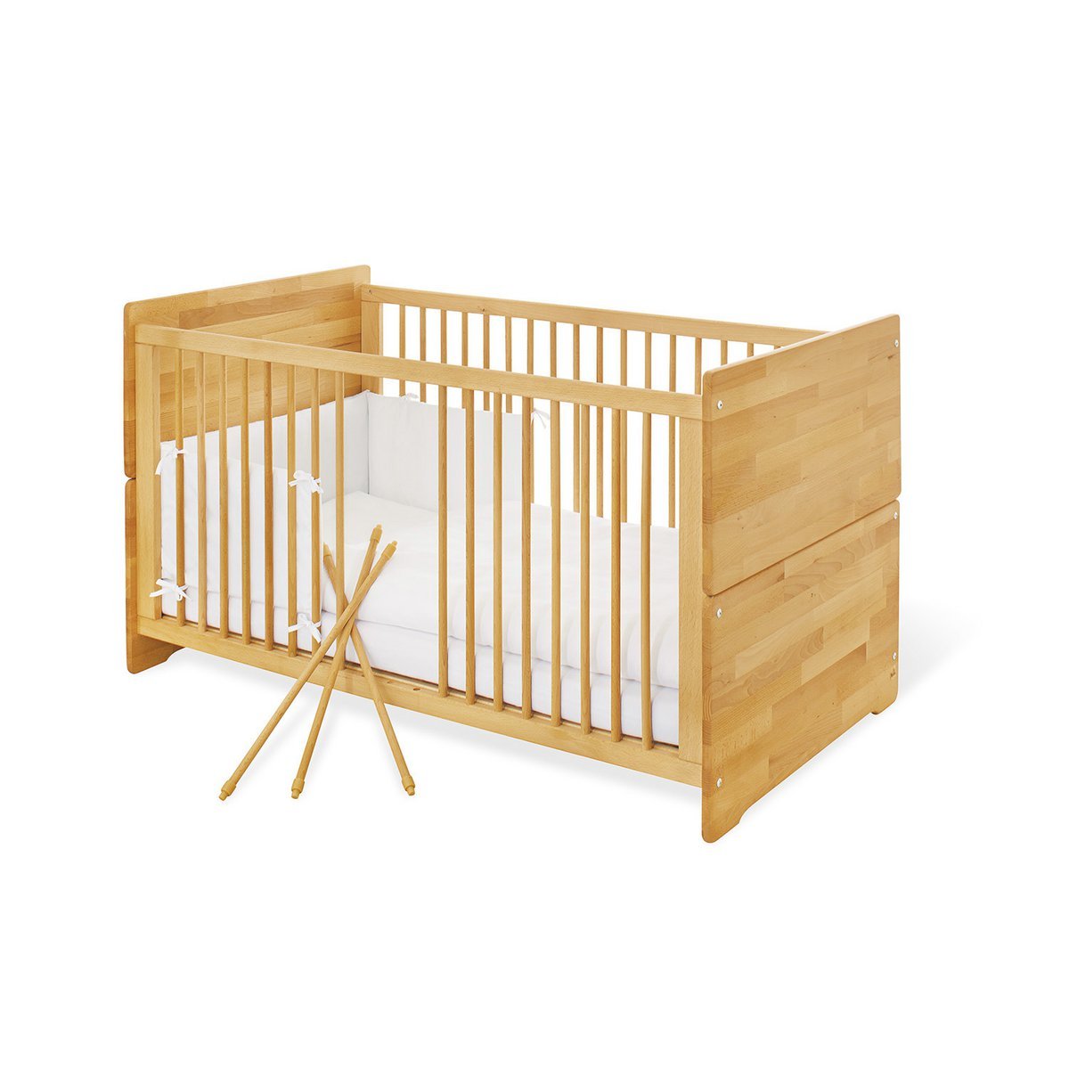 Kwekerij 'Natura' breed 3 delen: ledikant, brede commode, 2 - deurs kledingkast - Smart Simple