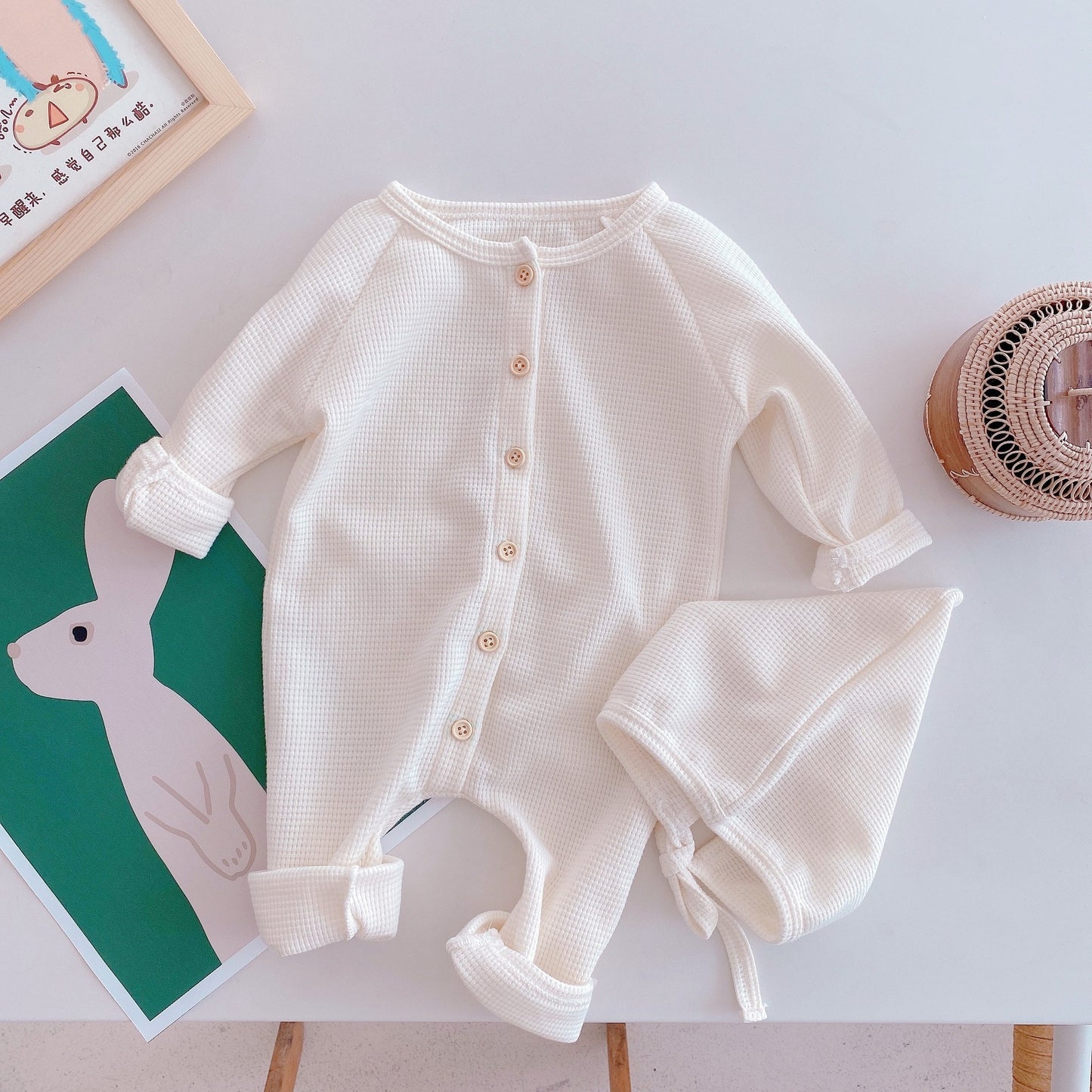 Gebreide Zomerromper met Lange Mouwen – Casual Baby Outfit