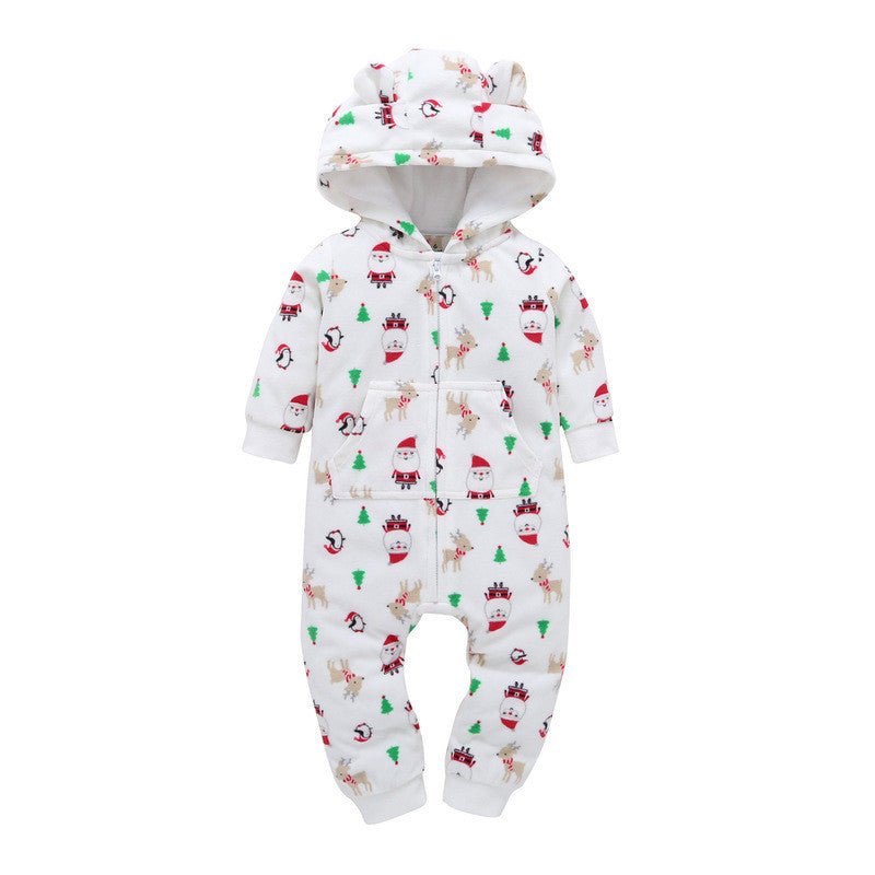 Baby hoodiepak hartjesgrijs – warm en zacht babypak met capuchon