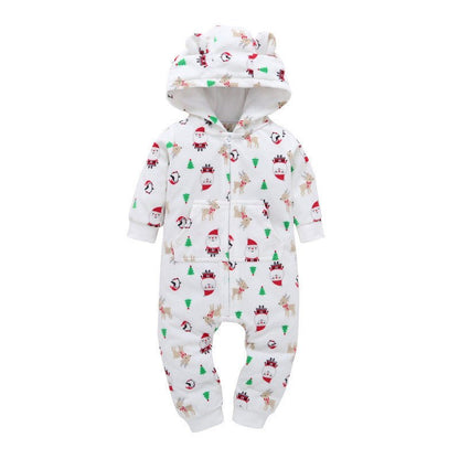 Baby hoodiepak hartjesgrijs – warm en zacht babypak met capuchon
