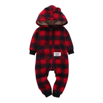 Baby hoodiepak hartjesgrijs – warm en zacht babypak met capuchon