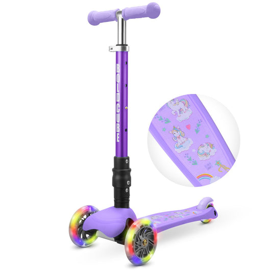 BOLDCUBE Kinderstep met 3 wielen - Eenhoorn Paars - voor jongens & meisjes van 2 - 8  jaar