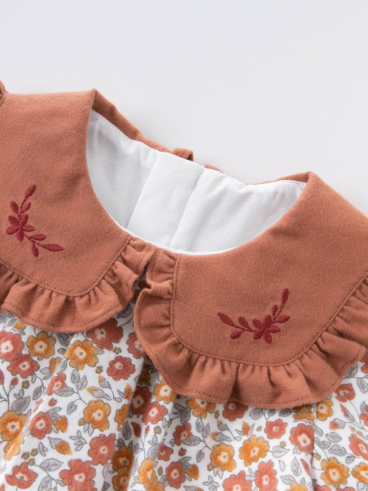 Baby meisjespak – Katoenen herfstset (twee-delig)
