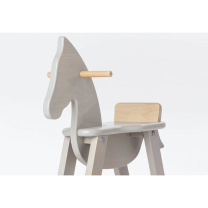 Hobbelpaard 'Pinolino' met ring, grijs/naturel - Smart Simple