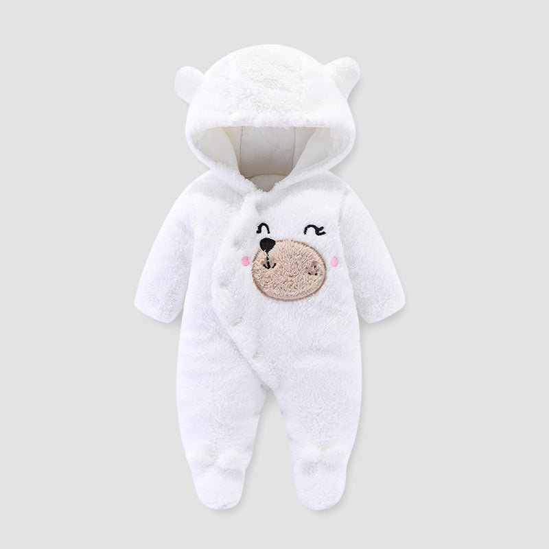 Winter Baby Jumpsuit – Warme Gevoerde Romper van Katoenfluweel