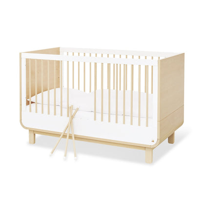 Kinderkamer 'Round' breed groot3 onderdelen: ledikantbed, breed commode, grote kledingkast - Smart Simple