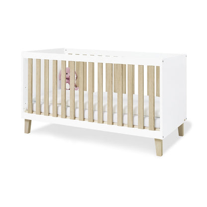 Kwekerij 'Lumi' breed groot 3 delen: ledikant, brede commode, grote kledingkast - Smart Simple
