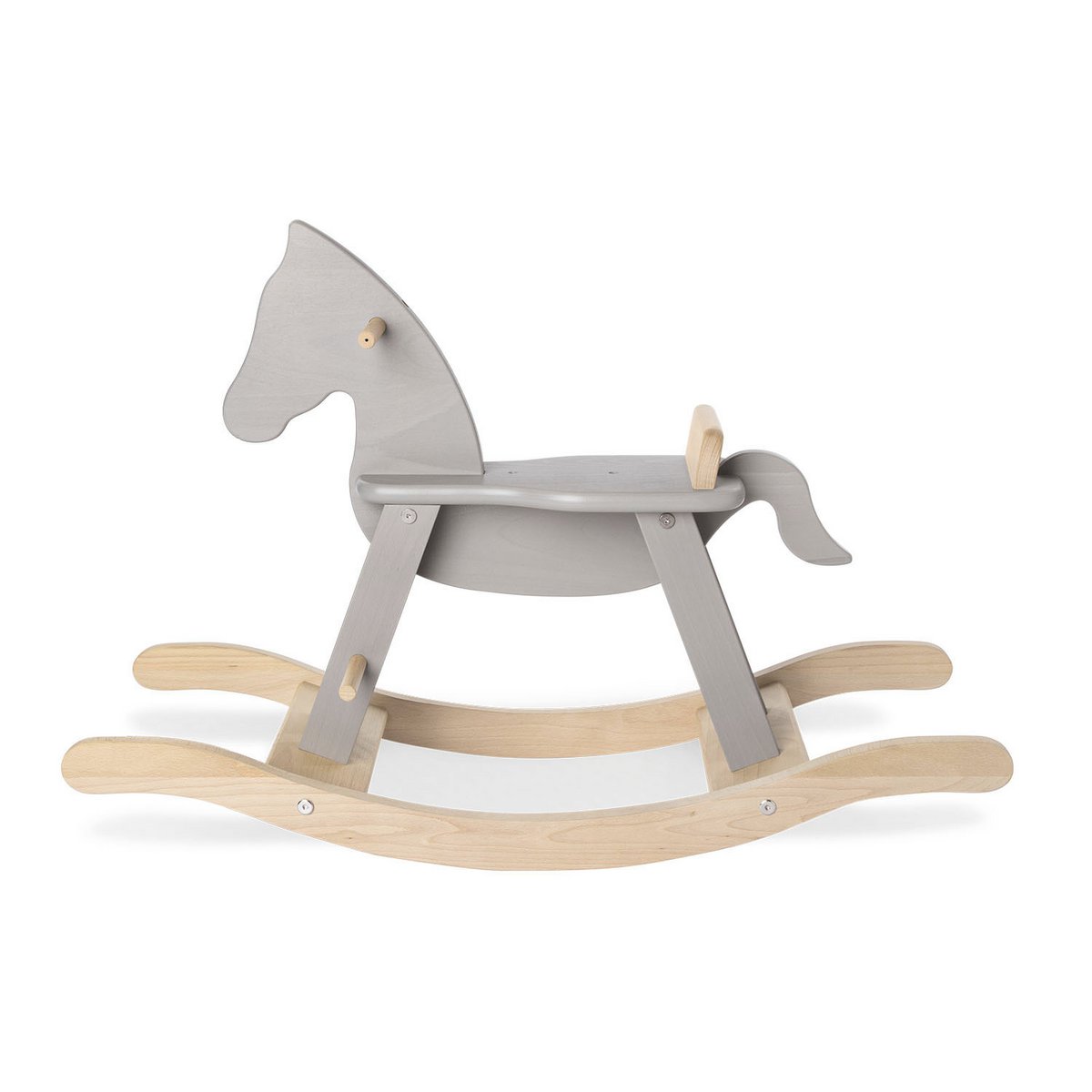 Hobbelpaard 'Pinolino' met ring, grijs/naturel - Smart Simple
