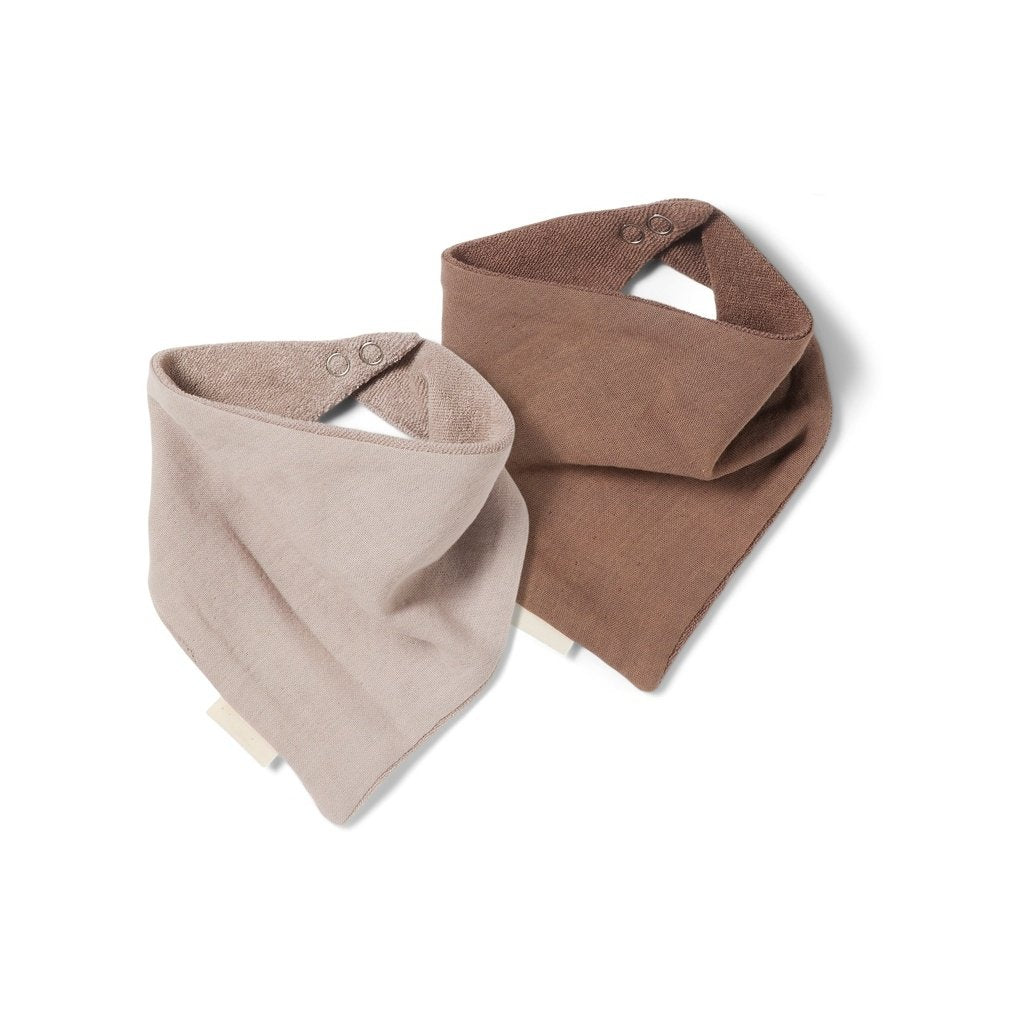 Acile badstof slabbetje 2 - pack - Cobblestone / Cappuccino - Smart Simple