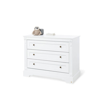 Kwekerij 'Emilia' breed, incl. wandplank 4 delen: ledikant, brede commode, 2 - deurs kledingkast, wandplank - Smart Simple
