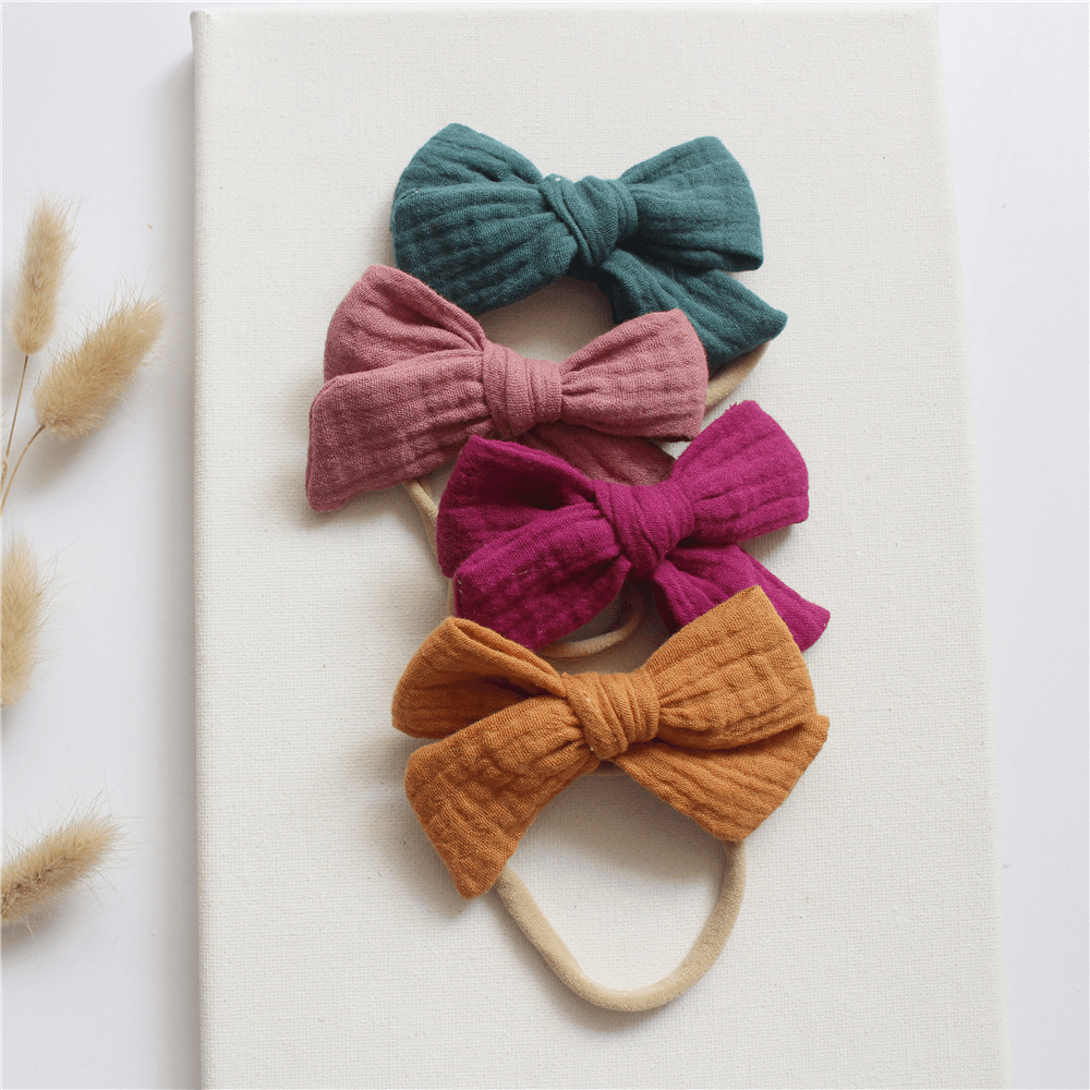 Annie & Charles® babyhoofdbandset met mousseline strik - Smart Simple