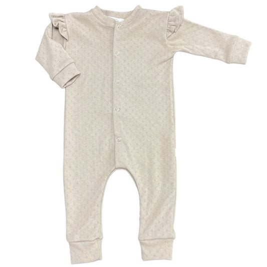 Boxpakje ruffle pointelle dark beige - Smart Simple