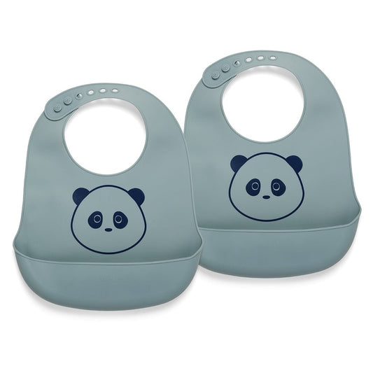 Alfie siliconen korte slabbetje 2 - pack met print - Smart Simple