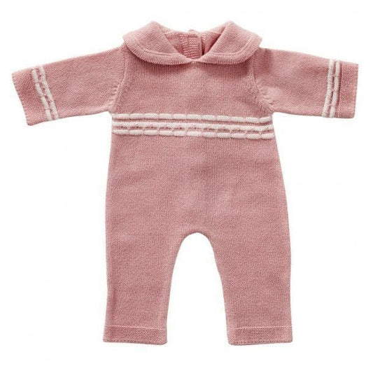 Babypakje gebreid roze – katoen 35 cm