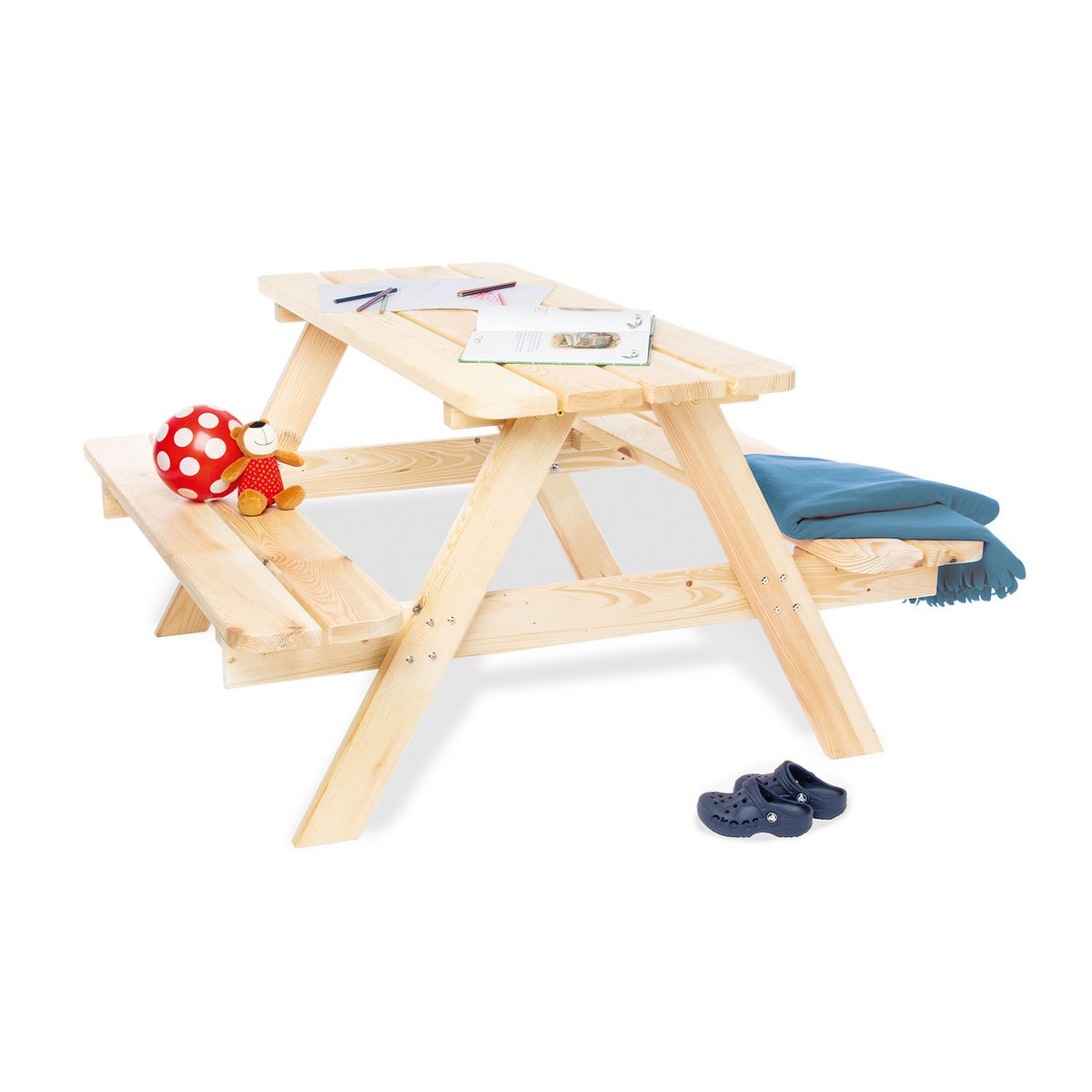 Kinderpicknickbank 'Nicki für 4 Maxi' naturel - Smart Simple