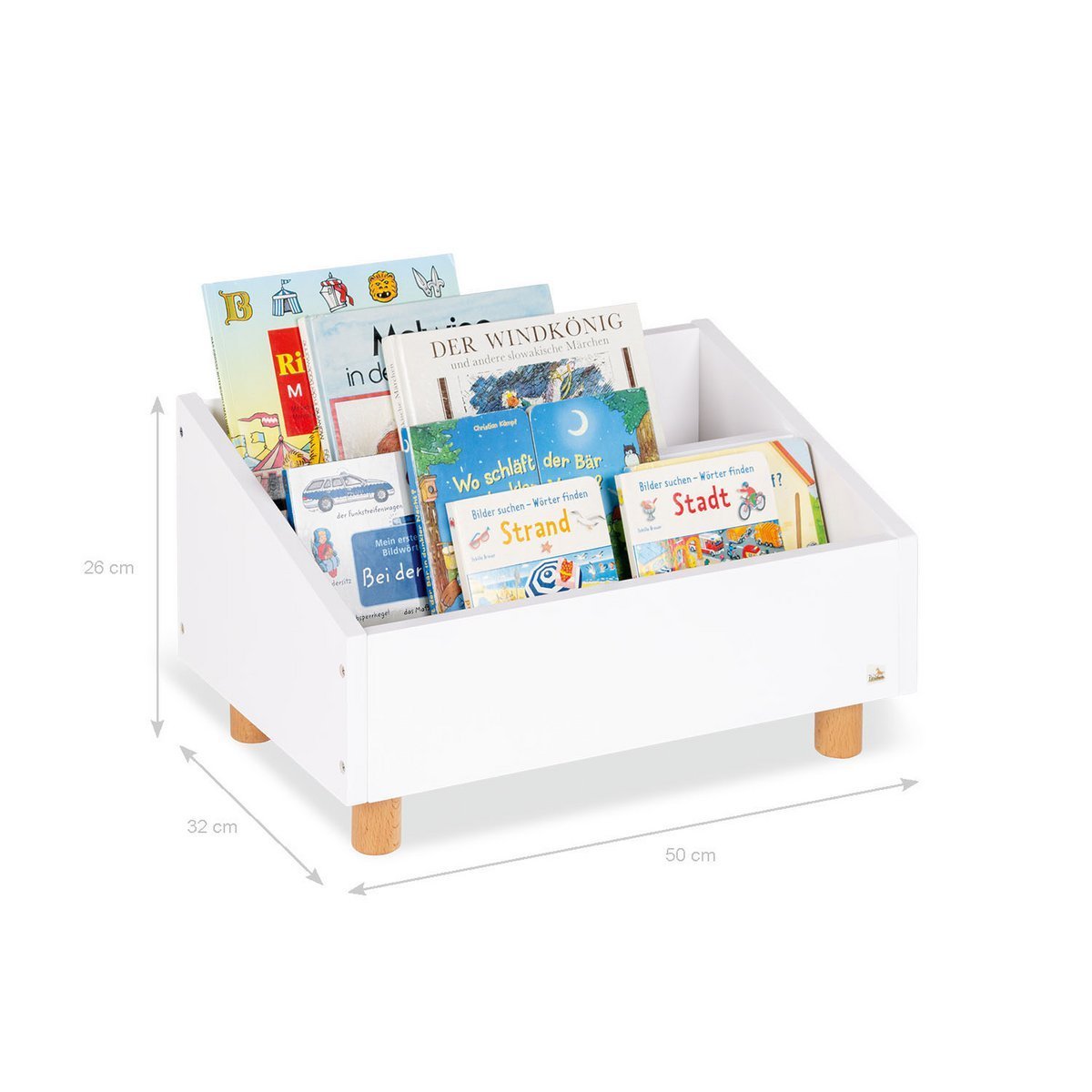 Kinderboekenplank 'Ando', wit - Smart Simple
