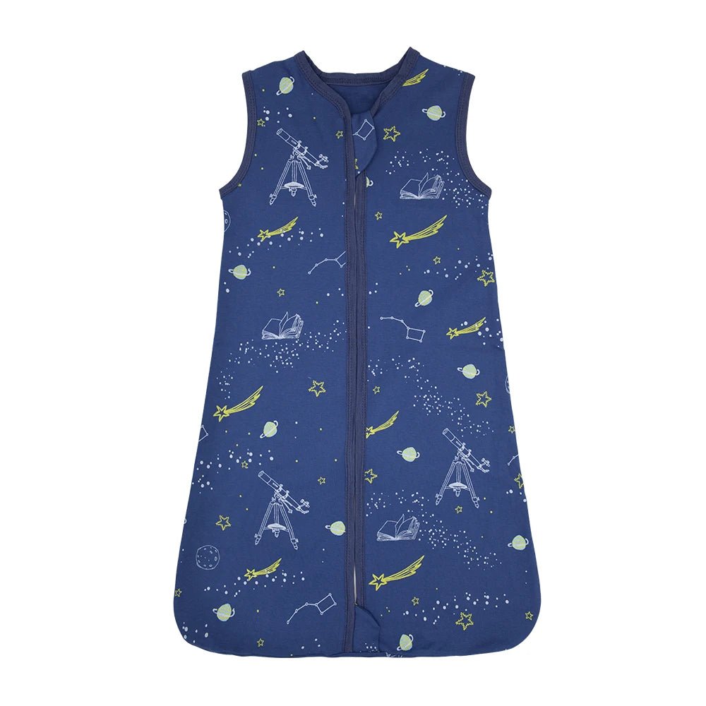 Baby Sleeping Bag Summer Thin Baby Sleepsack Kids Sleepwear Anti - Kick Blanket 3 - 18Months Stars Sky Cartoon Print 100% Cotton - Smart Simple