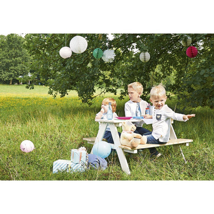 Kinderpicknickbank 'Nicki für 4', wit - Smart Simple