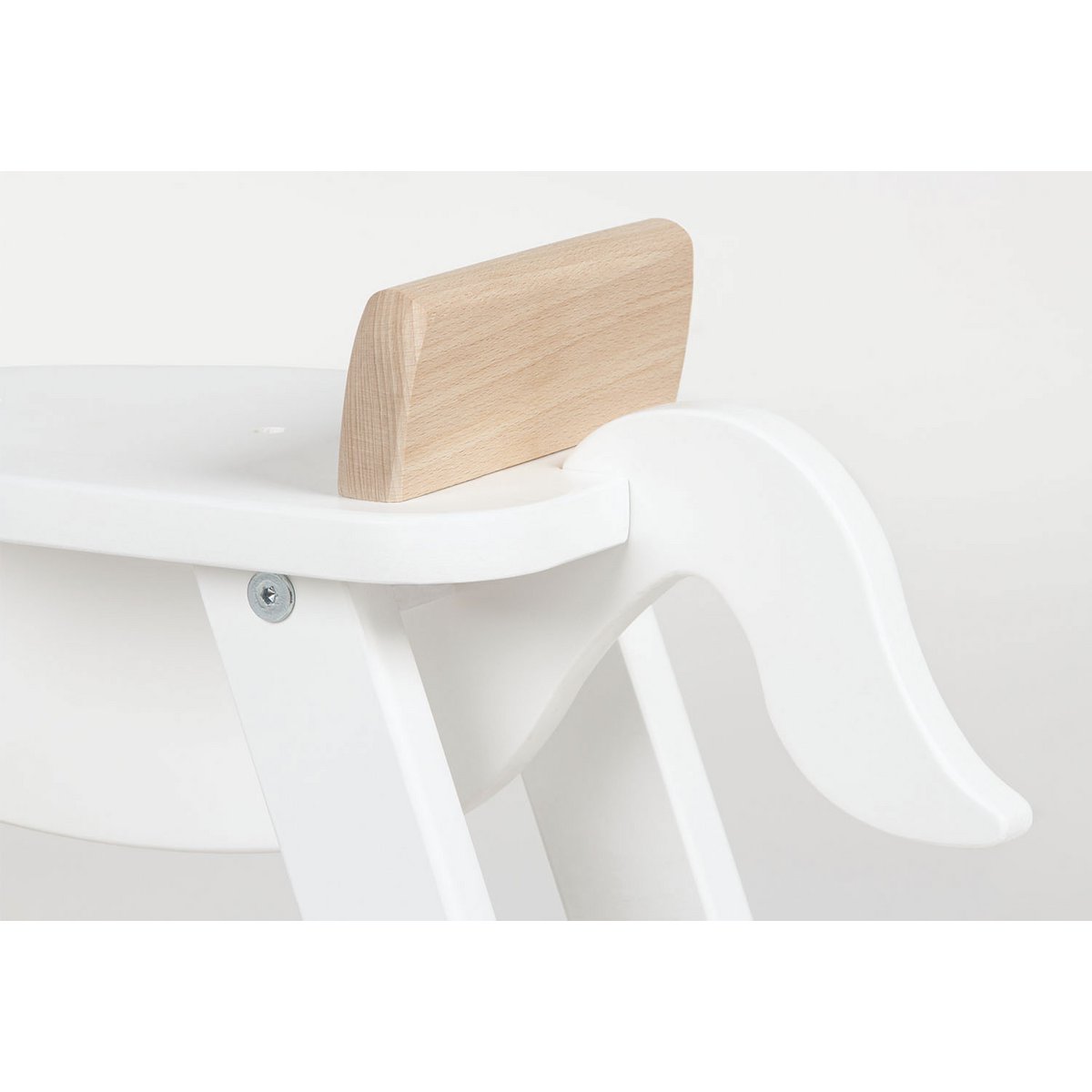 Hobbelpaard 'Pinolino' met ring, wit/naturel - Smart Simple