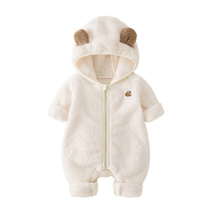 Baby Winter Romper – Dubbelzijdig Fluweel & Gewatteerd voor Warmte - Smart Simple