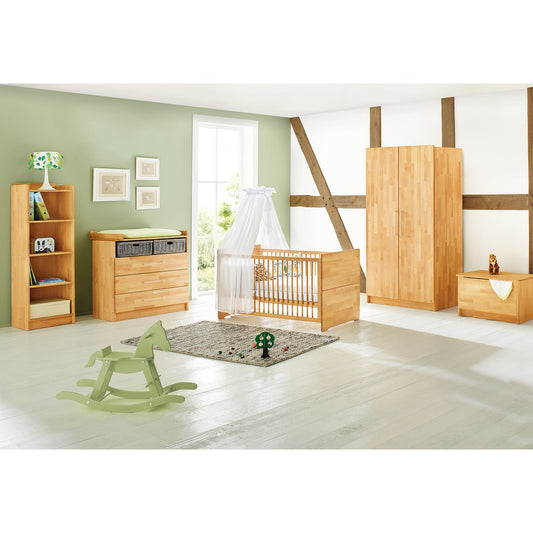 Kwekerij 'Natura' breed 3 delen: ledikant, brede commode, 2 - deurs kledingkast - Smart Simple