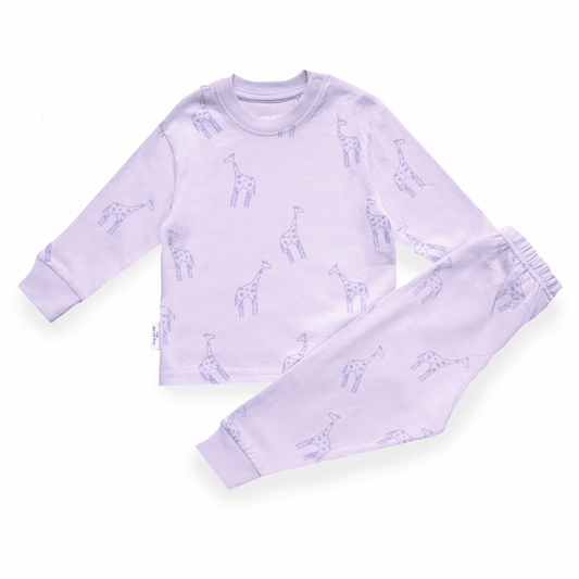 Giraf F&D Pyjama Kinderen | Lila zakje - Smart Simple