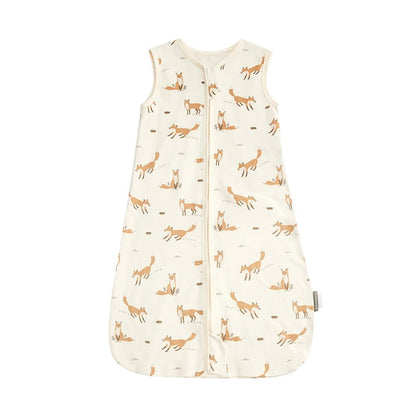 Baby Sleeping Bag 3 - 24Months Summer Thin Sleep Sack Sleeveless Cartoon Animal Print Kids Sleepwear Anti - Kick Blanket 100% Cotton - Smart Simple