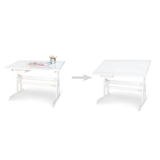 Kinderbureau 'Lena', wit geglazuurd - Smart Simple